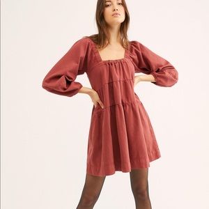 Free People Blue Jean Babydoll Dress XS